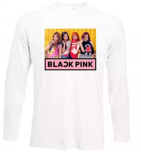 Лонгслив Black Pink Белый фото