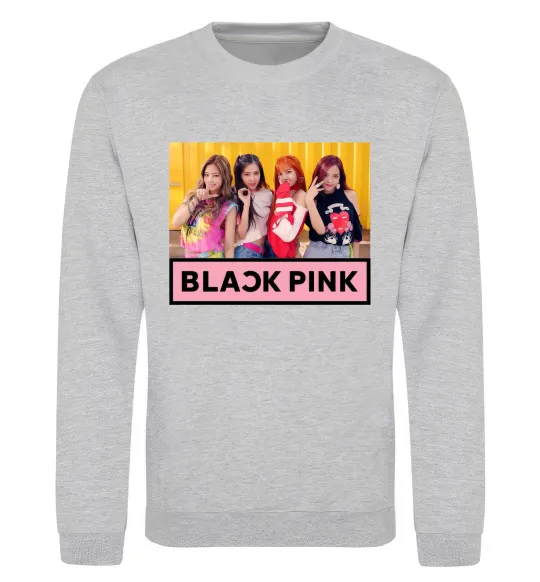 Світшот Black Pink Сірий меланж фото