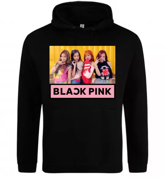 Женская толстовка (худи) Black Pink Черный фото