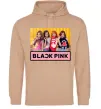 Женская толстовка (худи) Black Pink Песочный Женская толстовка (худи) Black Pink Песочный фото