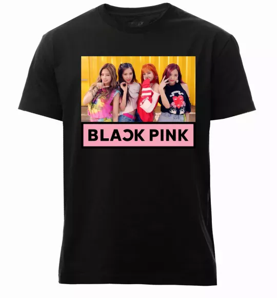 Мужская премиум футболка Black Pink Черный фото