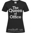Жіноча футболка The Queen of office Чорний фото