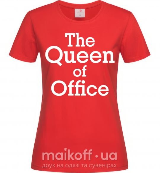 Жіноча футболка The Queen of office Червоний фото