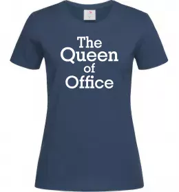 Жіноча футболка The Queen of office Темно-синій фото