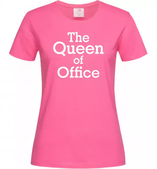 Женская футболка The Queen of office Ярко-розовый фото