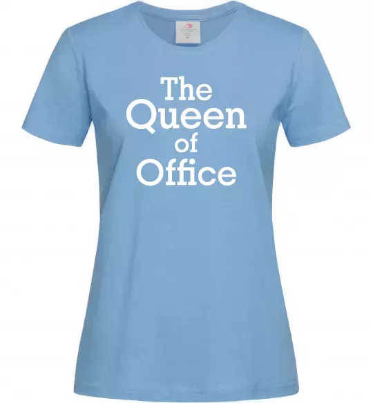 Женская футболка The Queen of office Голубой фото