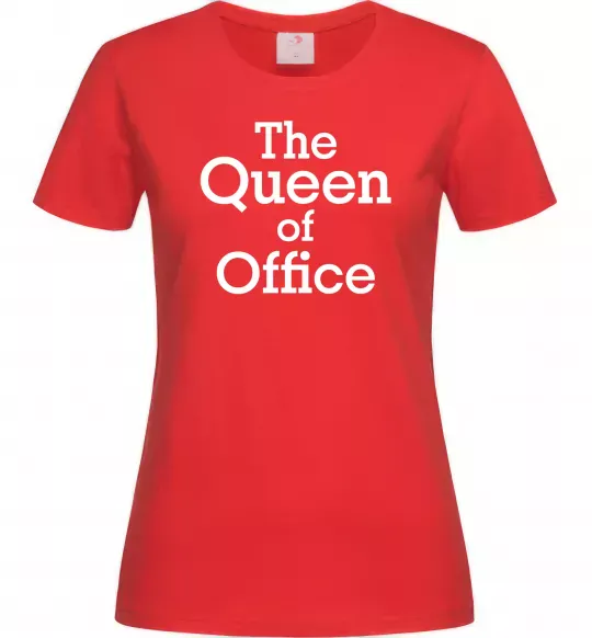 Женская футболка The Queen of office Красный фото