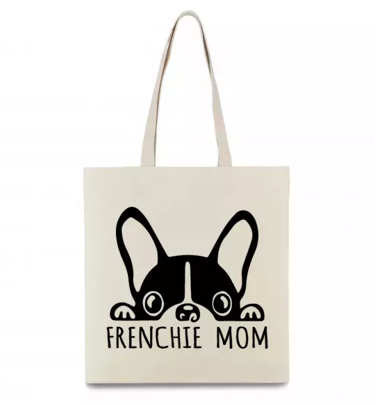 Еко-сумка Frenchie mom Бежевий фото