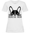 Женская футболка Frenchie mom Белый фото