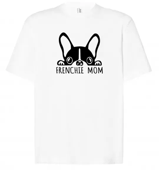 Футболка Оверсайз Frenchie mom Белый фото