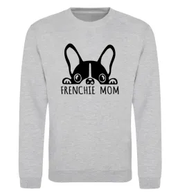 Світшот Frenchie mom Сірий меланж фото