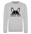 Свитшот Frenchie mom Серый меланж фото