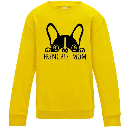 Дитячий світшот Frenchie mom Сонячно жовтий фото