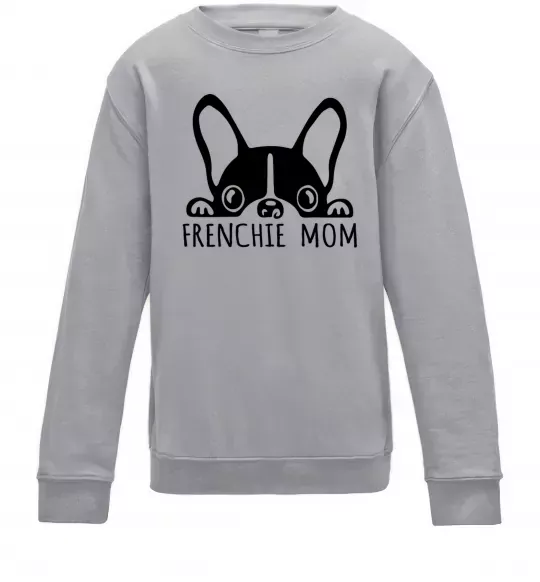 Дитячий світшот Frenchie mom Сірий меланж фото