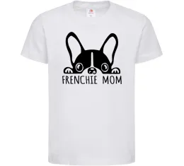 Детская футболка Frenchie mom Белый фото
