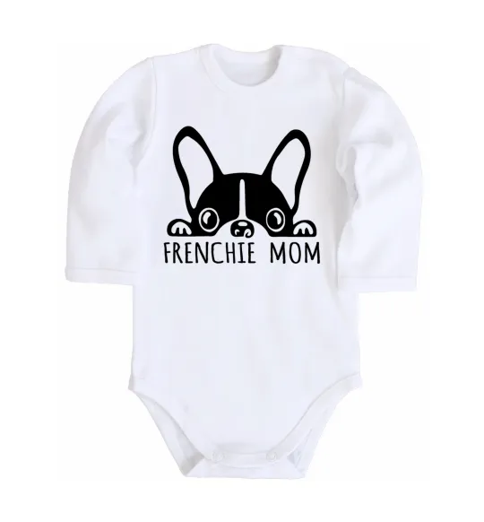 Детский боди Frenchie mom Белый фото