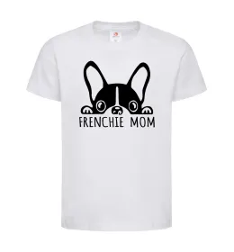 Дитяча футболка Frenchie mom Білий фото