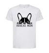 Детская футболка Frenchie mom Белый фото