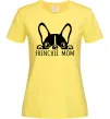 Жіноча футболка Frenchie mom Лимонний фото