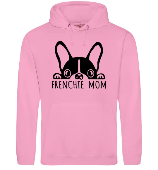 Жіноча толстовка (худі) Frenchie mom Рожевий фото
