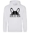 Женская толстовка (худи) Frenchie mom Серый меланж фото
