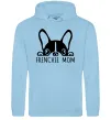 Жіноча толстовка (худі) Frenchie mom Блакитний фото