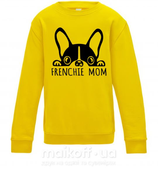 Дитячий світшот Frenchie mom Сонячно жовтий фото