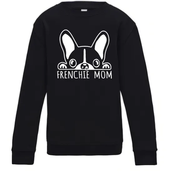 Дитячий світшот Frenchie mom Чорний фото