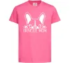Дитяча футболка Frenchie mom Яскраво-рожевий фото