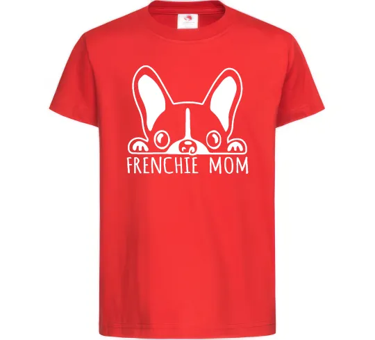 Дитяча футболка Frenchie mom Червоний фото