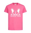Детская футболка Frenchie mom Ярко-розовый фото