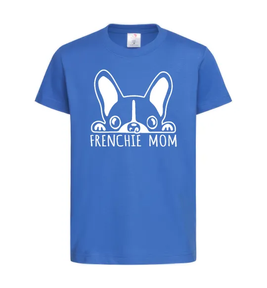 Детская футболка Frenchie mom Ярко-синий фото