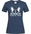 Жіноча футболка Frenchie mom Темно-синій фото