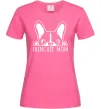 Жіноча футболка Frenchie mom Яскраво-рожевий фото