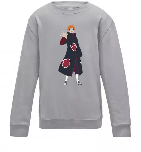 Детский Свитшот Akatsuki man Серый меланж фото