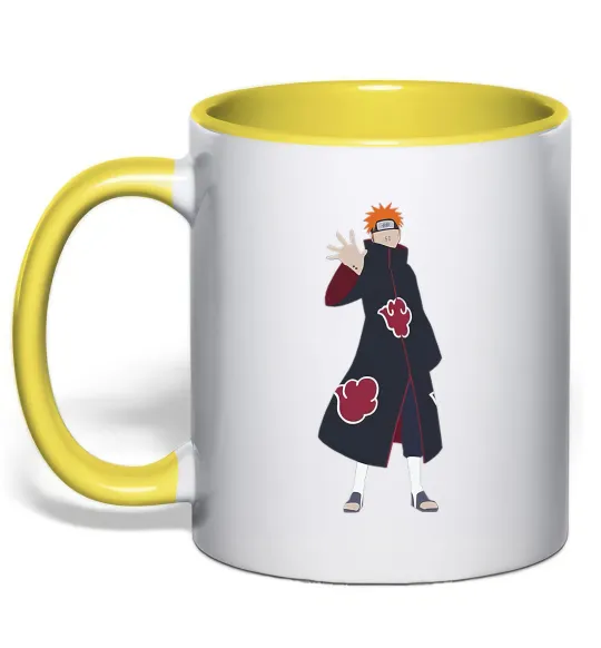 Чашка с цветной ручкой Akatsuki man Лимонный фото