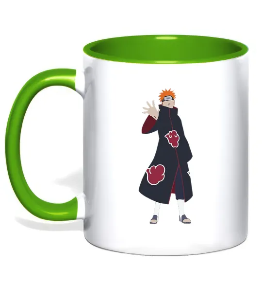 Чашка с цветной ручкой Akatsuki man Лаймовый фото