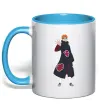 Чашка з кольоровою ручкою Akatsuki man Блакитний фото