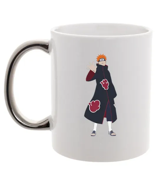 Чашка з кольоровою ручкою Akatsuki man Срібло фото