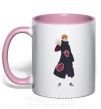 Чашка з кольоровою ручкою Akatsuki man Ніжно рожевий фото