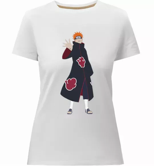 Женская премиум футболка Akatsuki man Белый фото