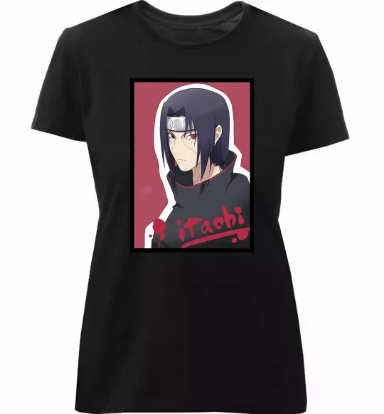 Жіноча преміум футболка Itachi Чорний фото