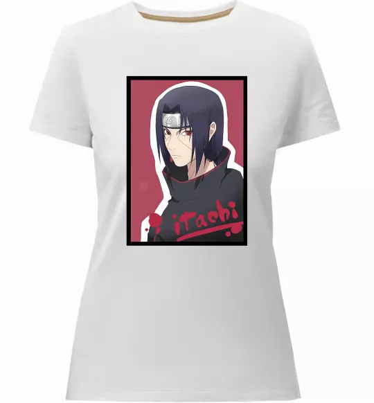 Жіноча преміум футболка Itachi Білий фото
