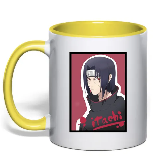 Чашка з кольоровою ручкою Itachi Лимонний фото