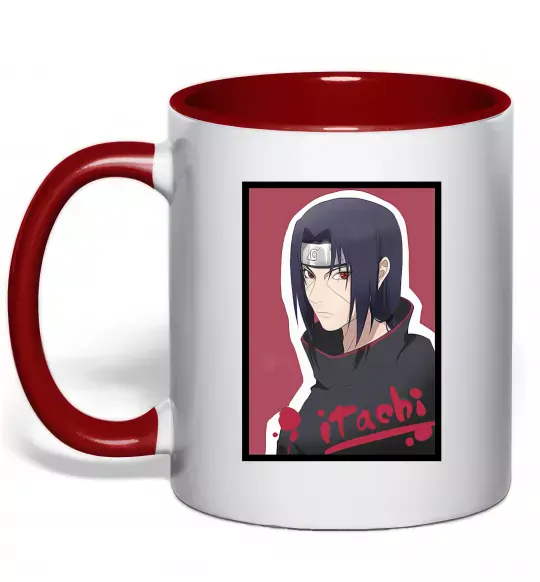 Чашка з кольоровою ручкою Itachi Червоний фото