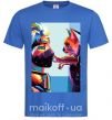 Чоловіча футболка Какаши Хатаке и котик Яскраво-синій фото