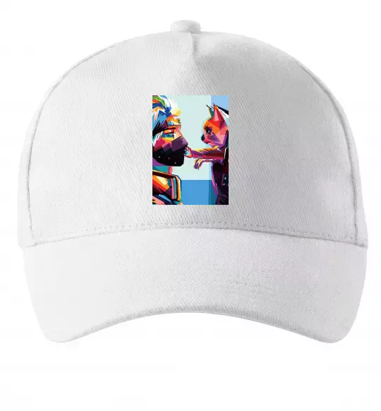 Кепка Какаши Хатаке і котик Белый фото