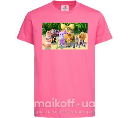 Детская футболка Лунтик и все Ярко-розовый фото