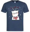 Чоловіча футболка Кіт-олень Темно-синій фото