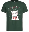 Чоловіча футболка Кіт-олень Темно-зелений фото